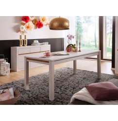 ALBURYJedálenský stôl 180x90 cm, borovica, biela