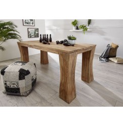 OXANA Jedálenský stôl 180x90x78, neošetrený, teak,prírodná